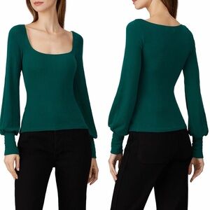Reformation Green Isla Square Neck Top Women’s XL Whimsical Classic Timeless